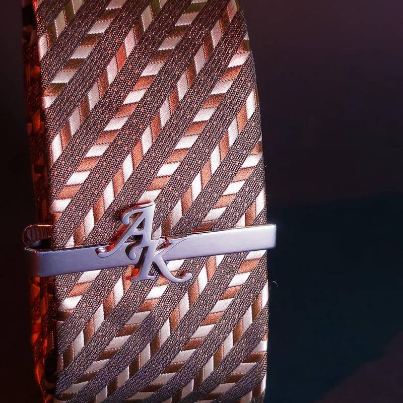 Initial Tie Pin With Smooth Bar And Clean Letter Design - 2
