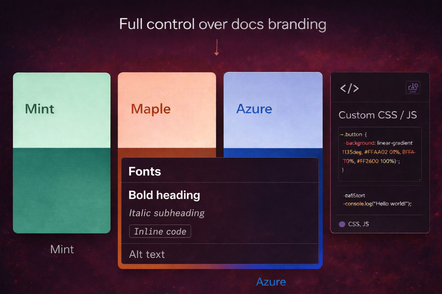 Velu custom branding preview