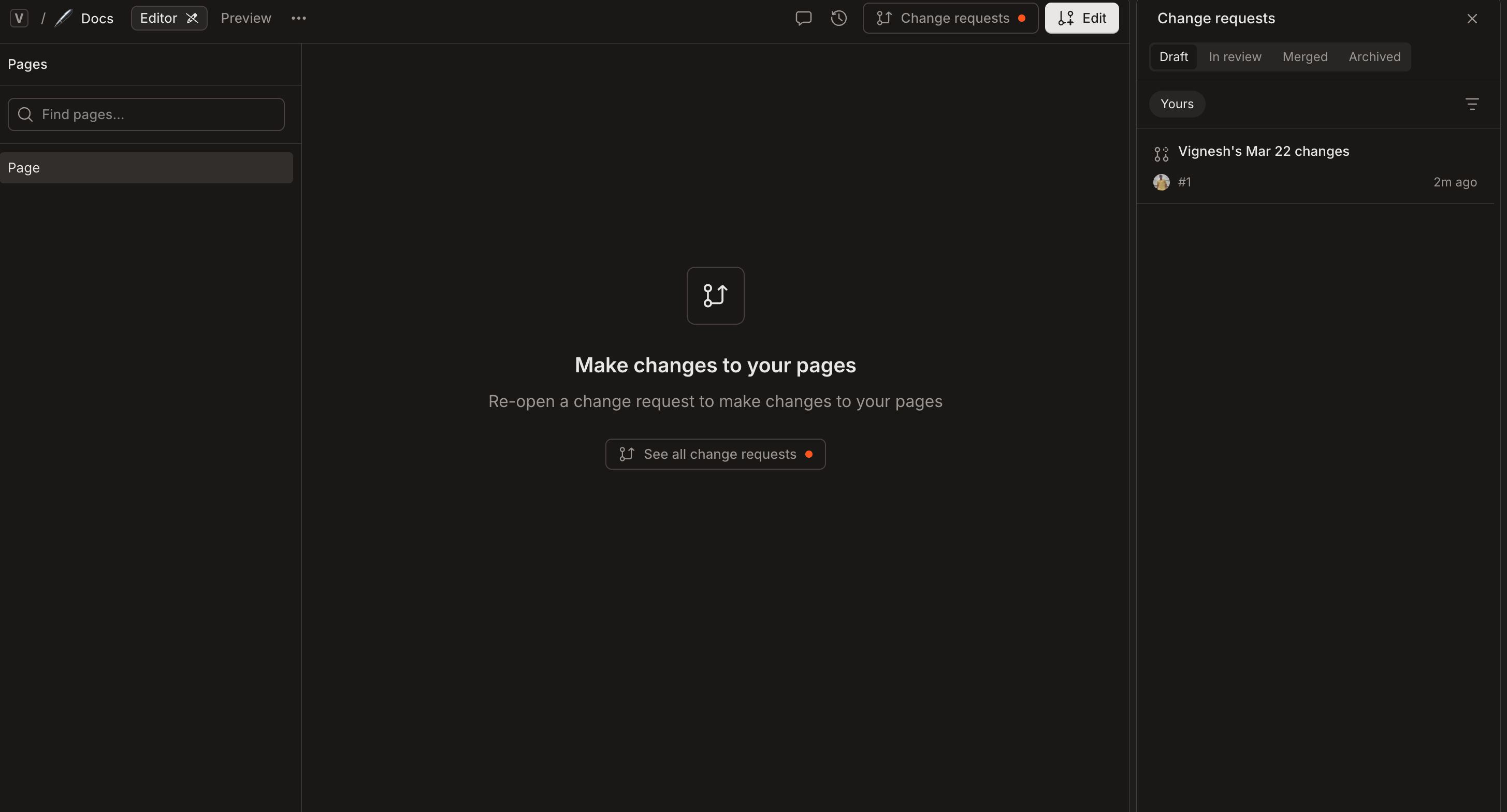 GitBook Change Requests