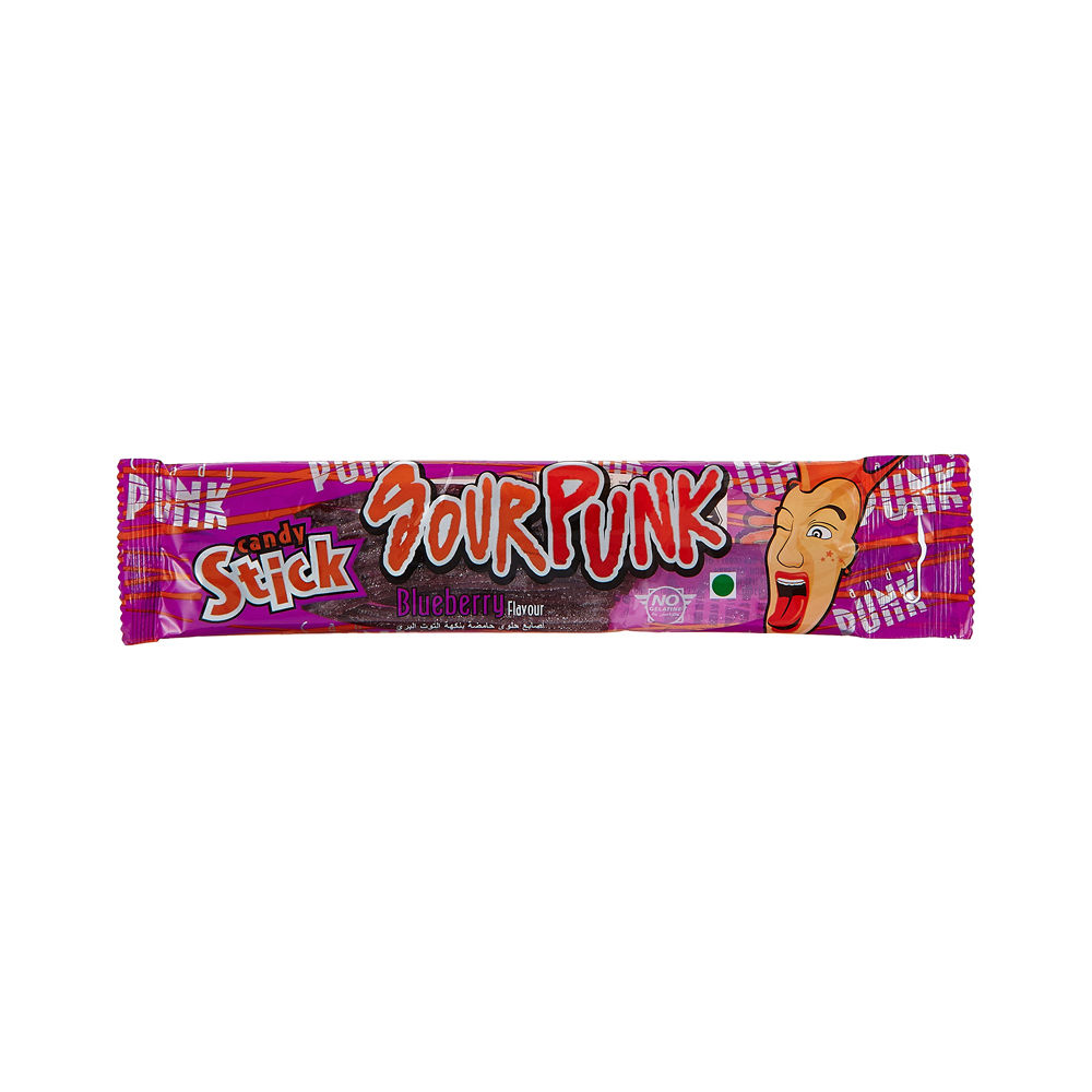 Punk Rocker Candy Sour Punk Blueberry Flavour Candy Stick - 40g | Buy Online on Flipteria