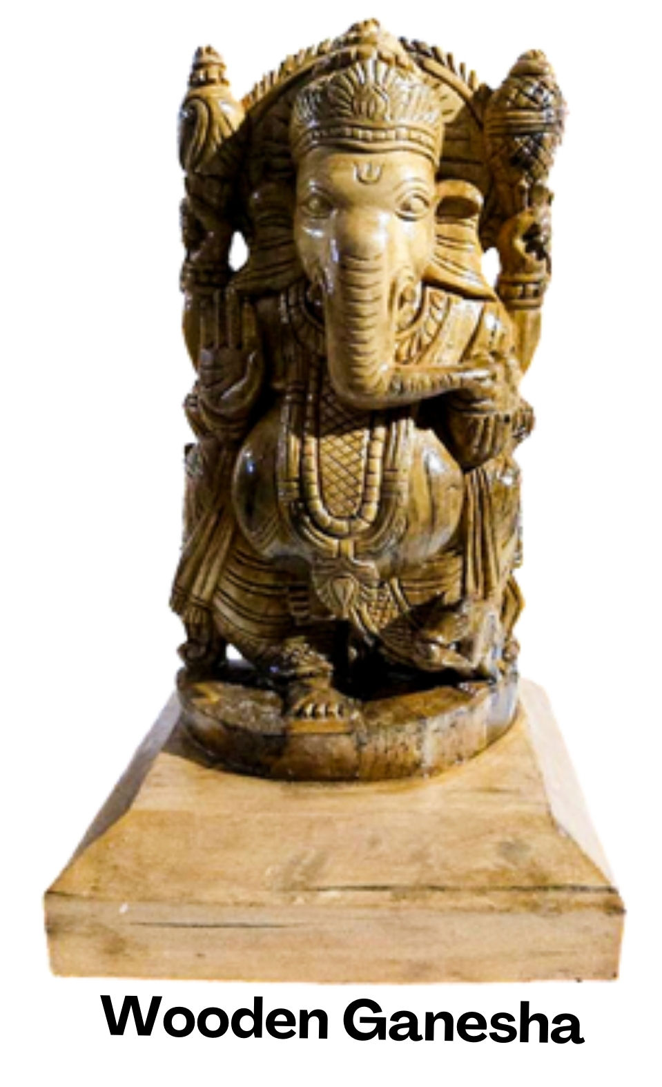 Wooden Ganesha Statue