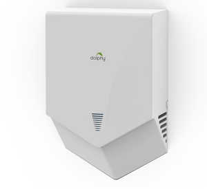 Touch free hand dryer with brush motor