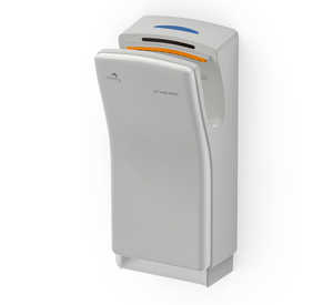 White touch free jet hand dryer with auto cut-off
