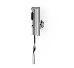 Silver urinal flusher with infrared sensor