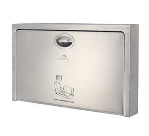 Silver matt finish baby changing station 25kgs