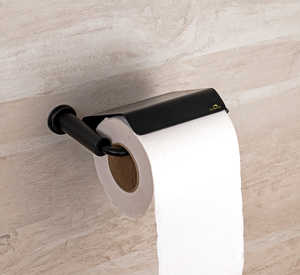 ELVEE BLACK TISSUE PAPER HOLDER WITH LID