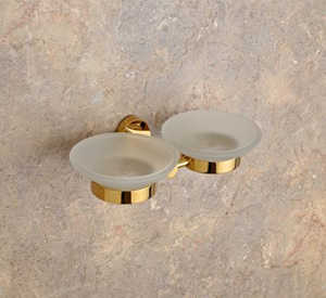SPANISH PVD GOLD DOUBLE SOAP DISH
