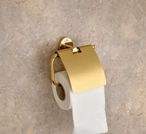 SPANISH PVD GOLD TISSUE PAPER HOLDER WITH LID