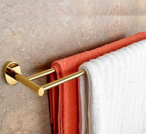 SPANISH PVD GOLD DOUBLE  TOWEL ROD 24''