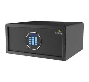 Black Door Opening Electronic Safe With LED Lights