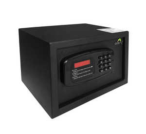 Black small electric safe with automatic door opening