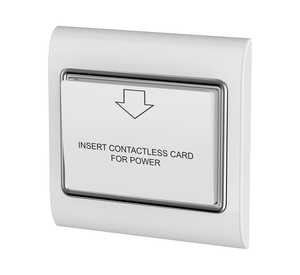 White Rfid Door Lock Key Card Switch


