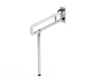 White moveable handicap grab bar tube coated 