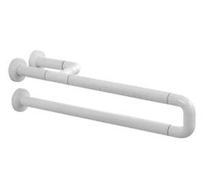 White Handicap Grab Bar Tube Coated