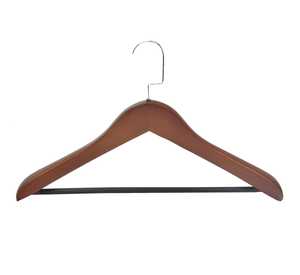 Brown PVC Tube On Round Bar Coat Hanger
