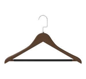 Brown PVC Tube On Round Bar Coat Hanger
