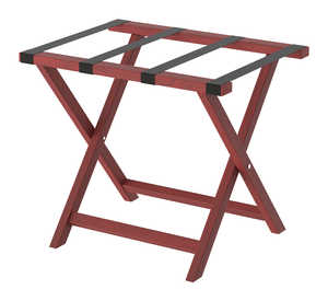 Cherry red luggage rack with nylon straps 