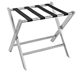 Silver Luggage Rack with 4 Nylon Straps
