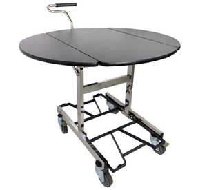 Black Foldable Meal Delivery Cart