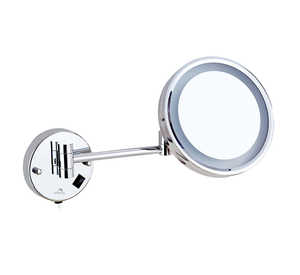 Stainless Steel Magnifying Mirror With Led