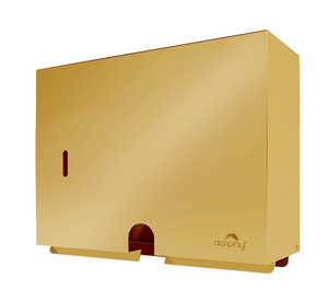 300 Tissues Capacity Gold Satin Paper Dispenser 

