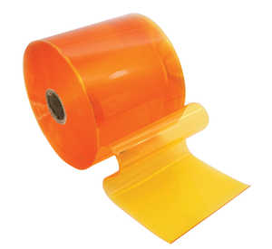 Yellow pvc strip curtain amber roll