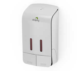 White 2 in 1 manual soap dispenser heavy duty 