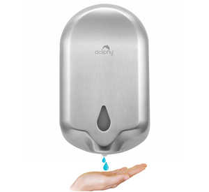 Silver automatic soap dispenser with matt  finish