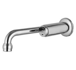 Silver self-closing sensor tap for basin