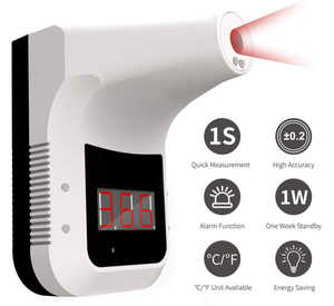 Intelligent wall mount thermometer with digital display 