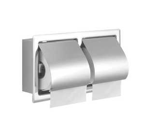 Roll toilet tissue dispenser made of stainless steel matte black finish