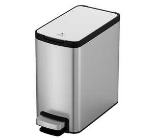 8L Stainless Steel Indoor Trash Can with Foot Pedal