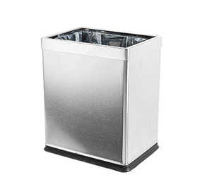 10 L Indoor Silver Trash Can