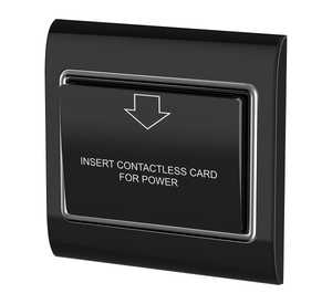 Black RFID door lock key card switch