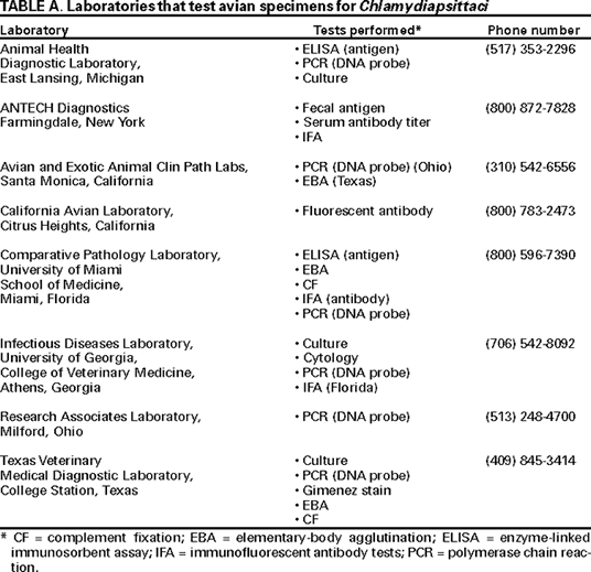 Chlamydia Test Table