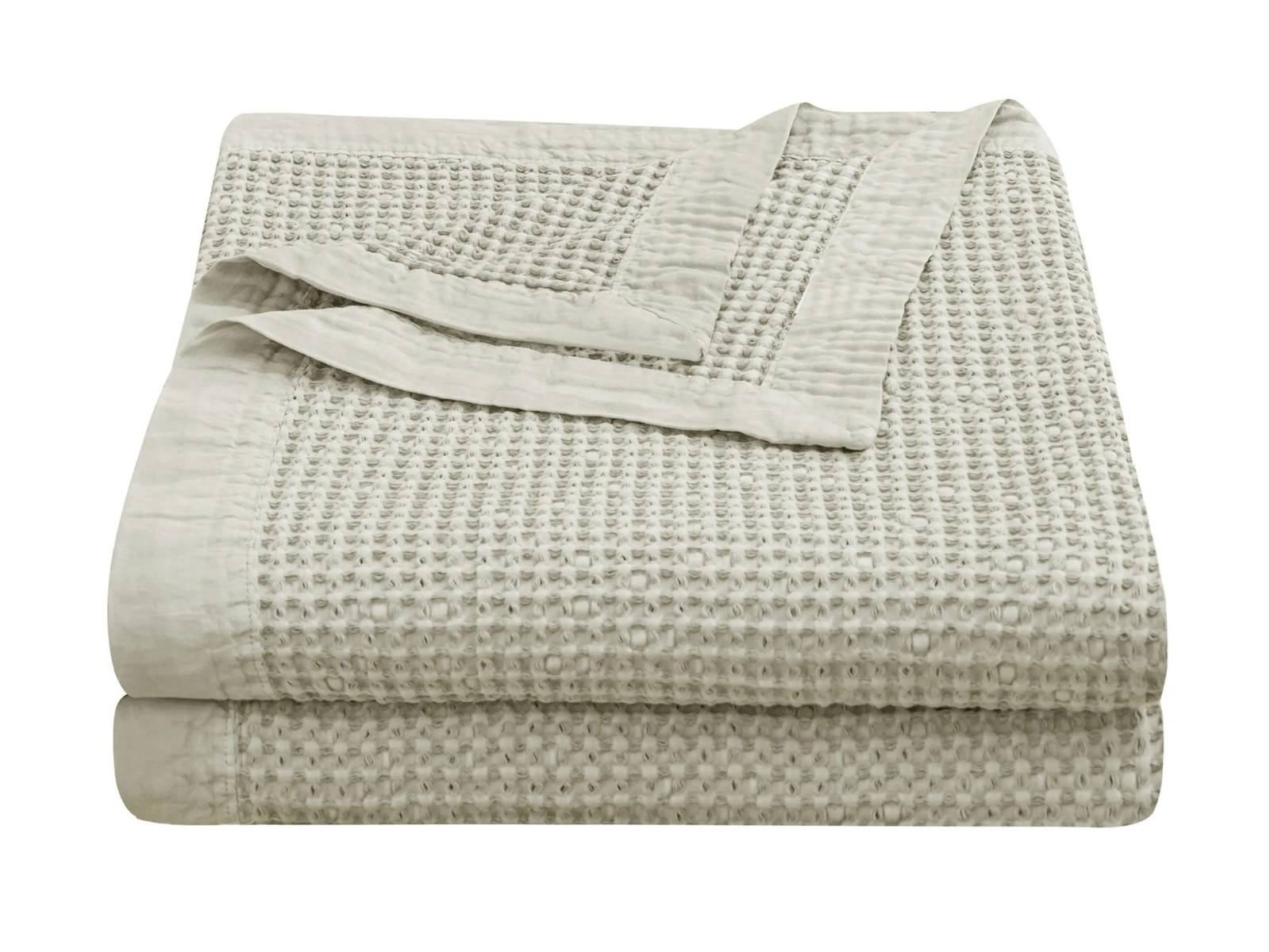 Picture of Stonewashed Cotton Waffle Queen Coverlet Set