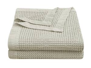 Picture of Stonewashed Cotton Waffle Queen Coverlet Set