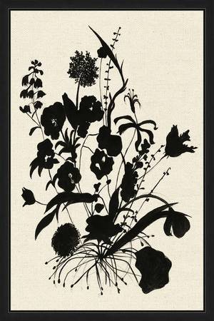 Picture of Silhouetted Wildflowers Wall Art Set