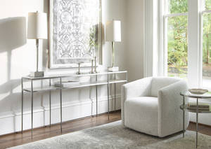 Picture of Aline White Swivel Chair