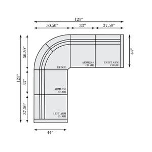 Picture of Gio Fabric Power Sectional