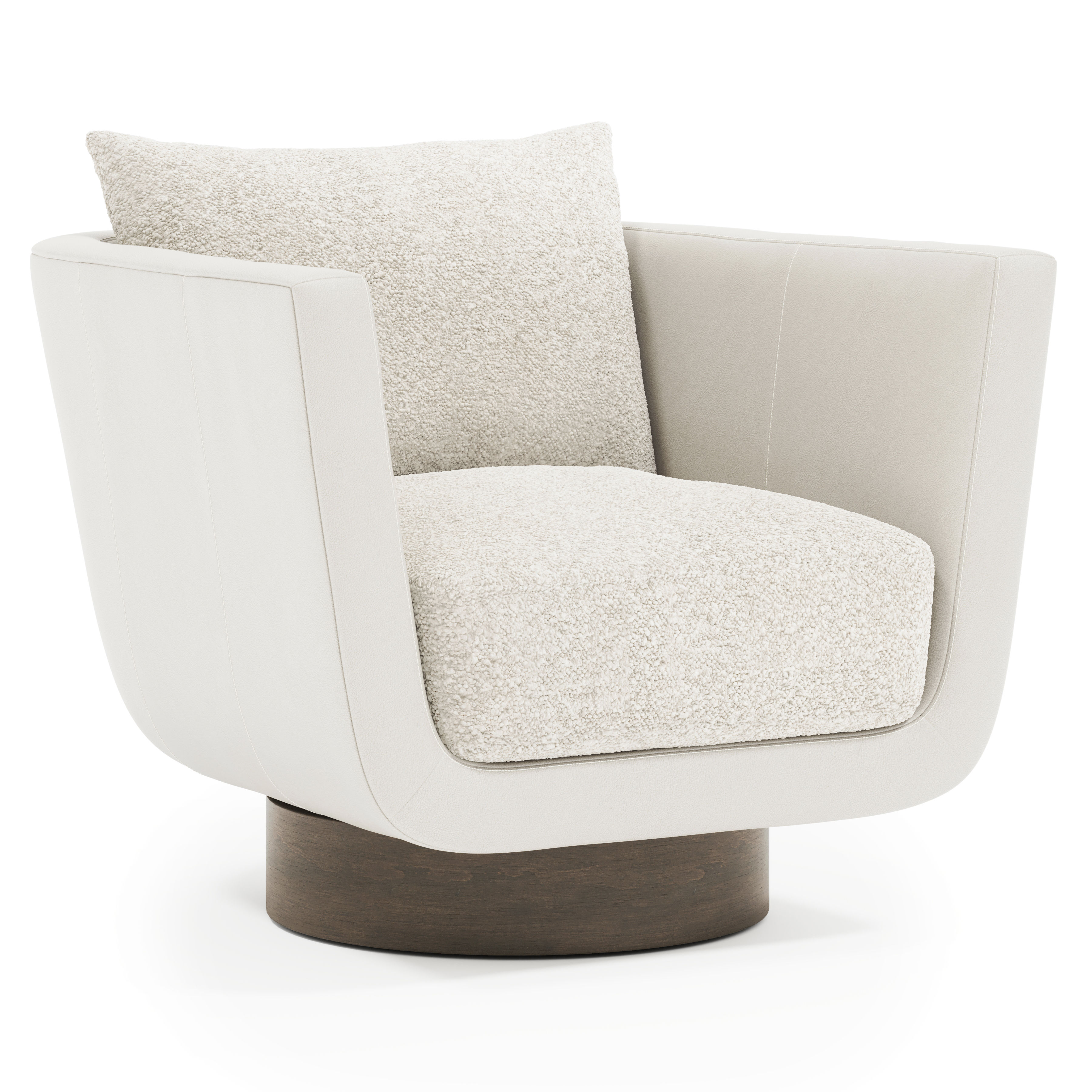 Picture of Gemma Leather-Fabric Swiv Chr