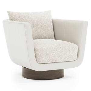 Picture of Gemma Leather-Fabric Swiv Chr