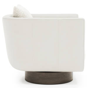 Picture of Gemma Leather-Fabric Swiv Chr