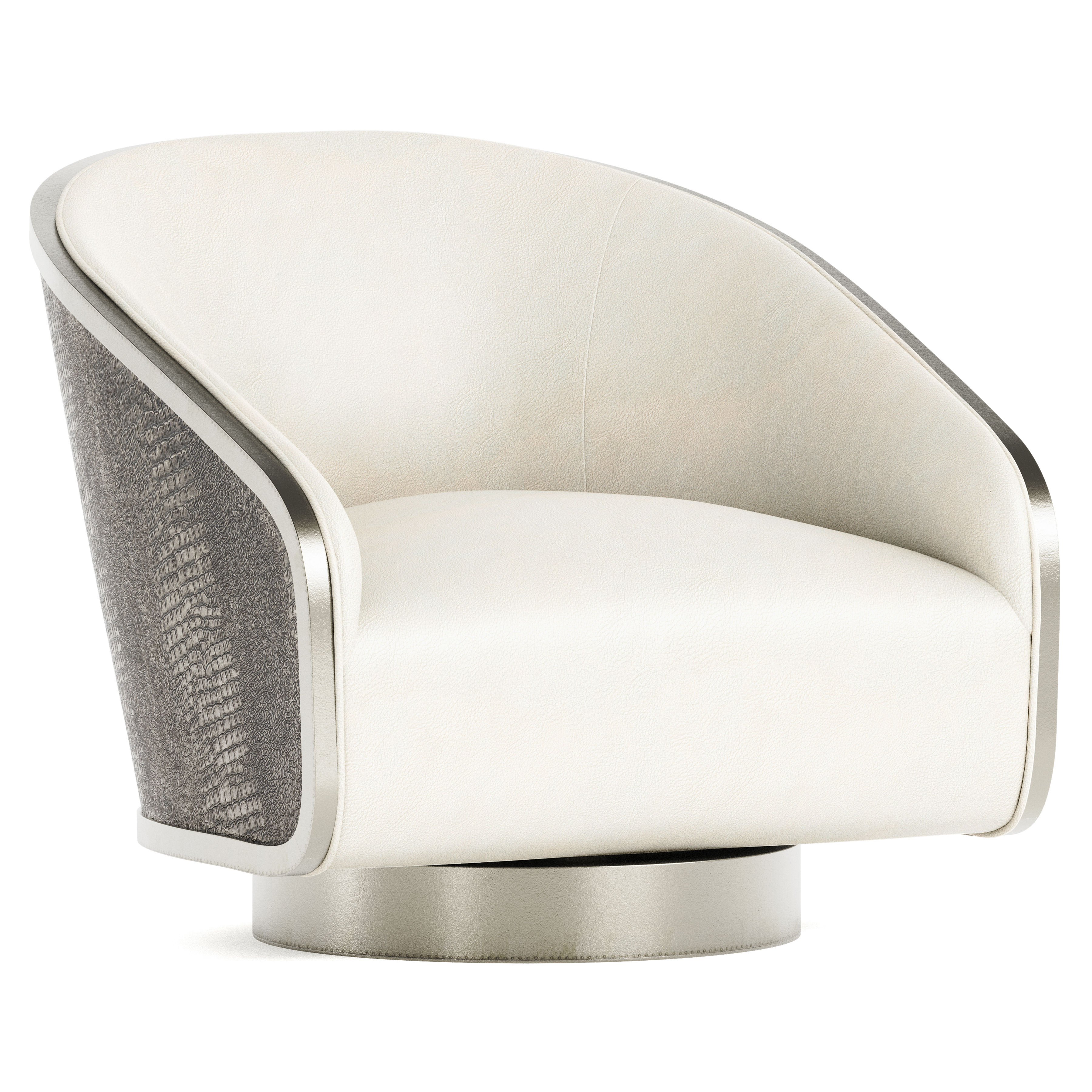 Picture of Miles Leather Swivel Chair