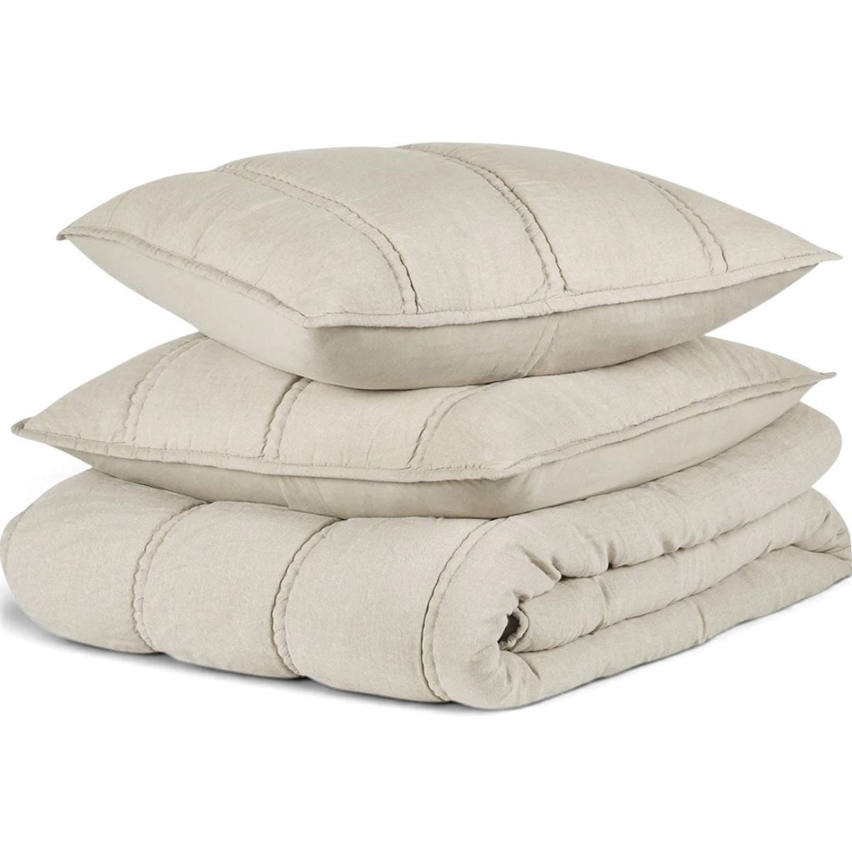 Picture of Rowen Taupe King Quilt Set