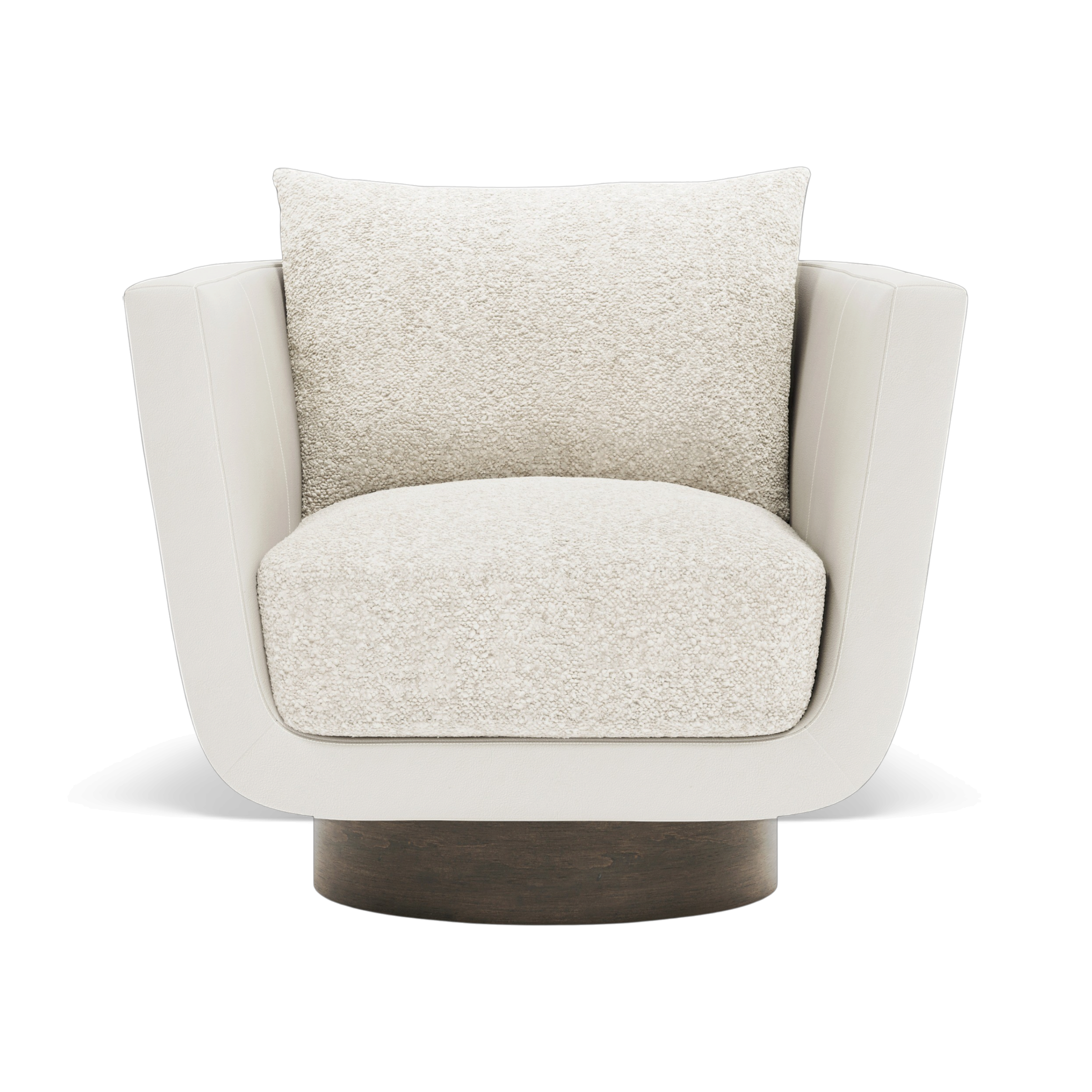 Picture of Gemma Leather-Fabric Swiv Chr