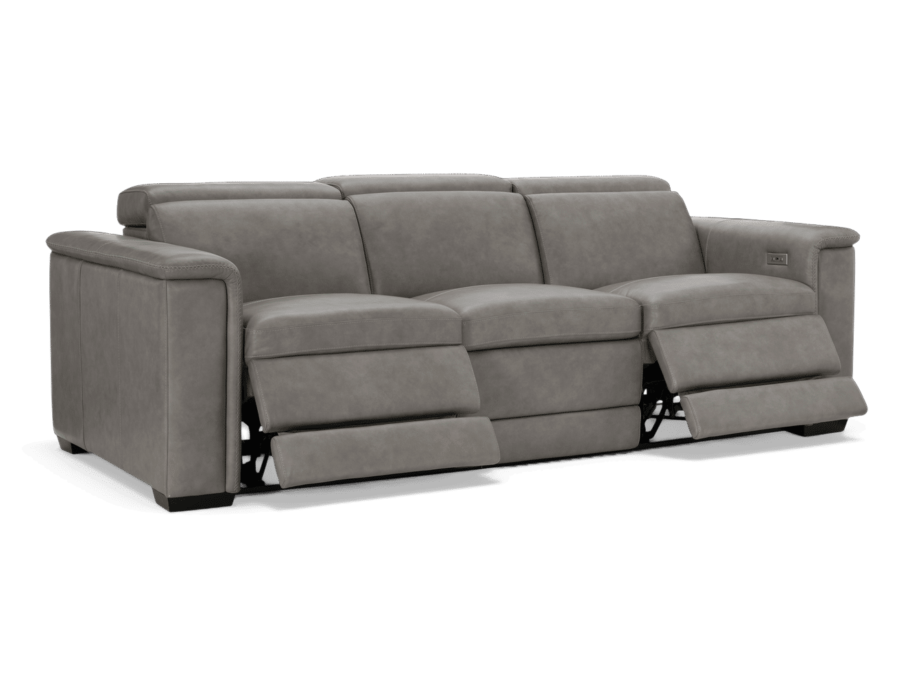 Picture of Lioni Charcoal Leather Sofa