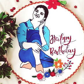 Customised Photo Embroidery Birthday Gift for her Customised Photo Embroidery Birthday Gift for her