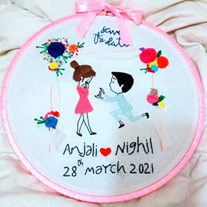 Save the Date Embroidery Hoop Art Save the Date Embroidery Hoop Art