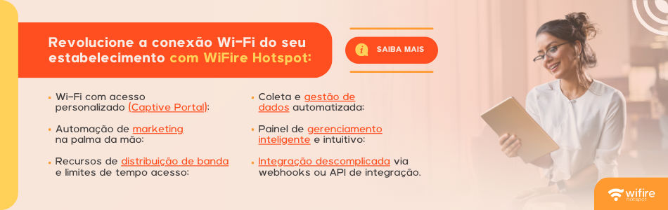 Banner digital para divulgar a solução Wifire Hotspot para franquias